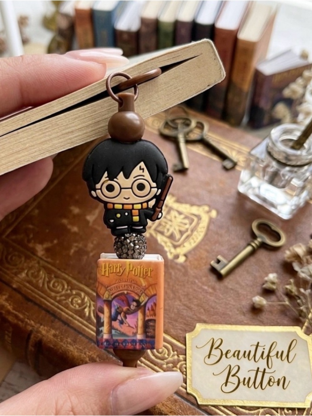 Harry Potter Charm Keyring Bag Accessory - Brown